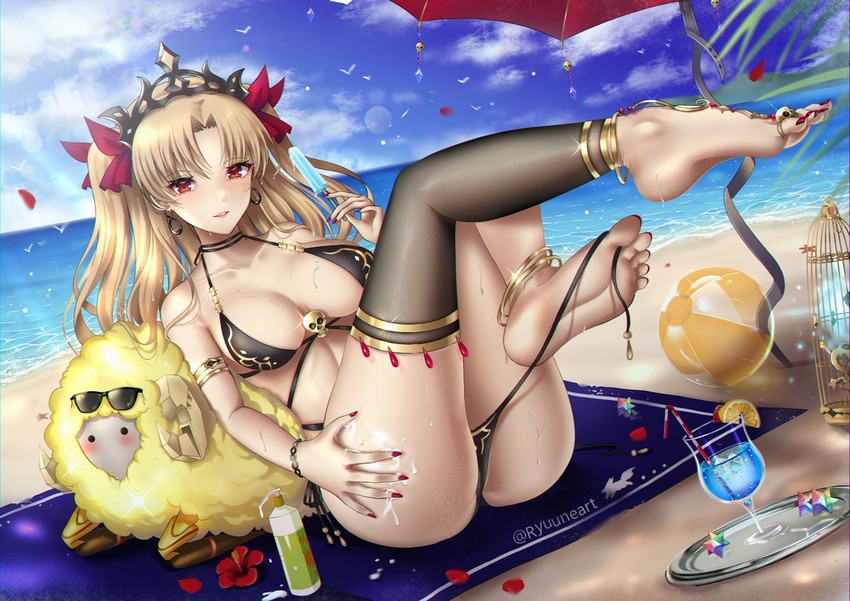 ereshkigal and dumuzid (fate and 1 more) drawn by ryuuneart