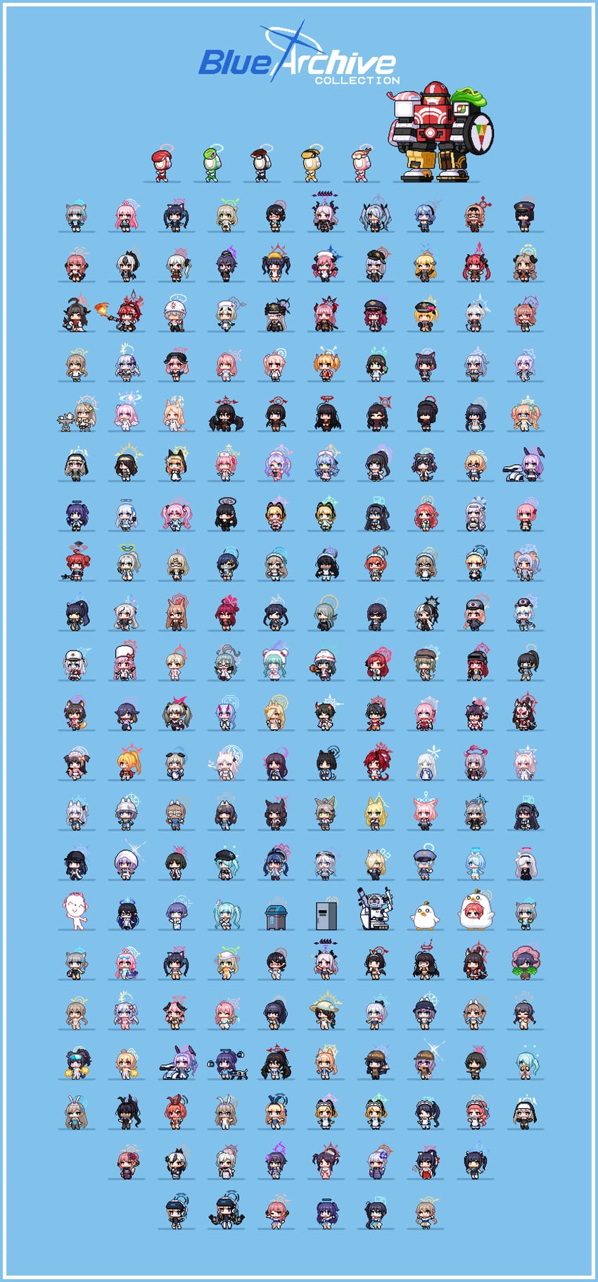 hatsune miku, sensei, yuuka, doodle sensei, asuna, and 148 more (blue archive and 2 more) drawn by redforge
