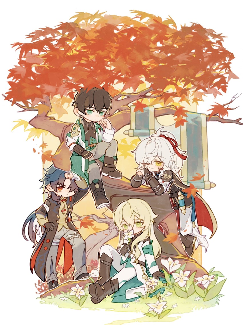 dan heng, blade, jing yuan, and luocha (honkai and 1 more) drawn by littletreeee