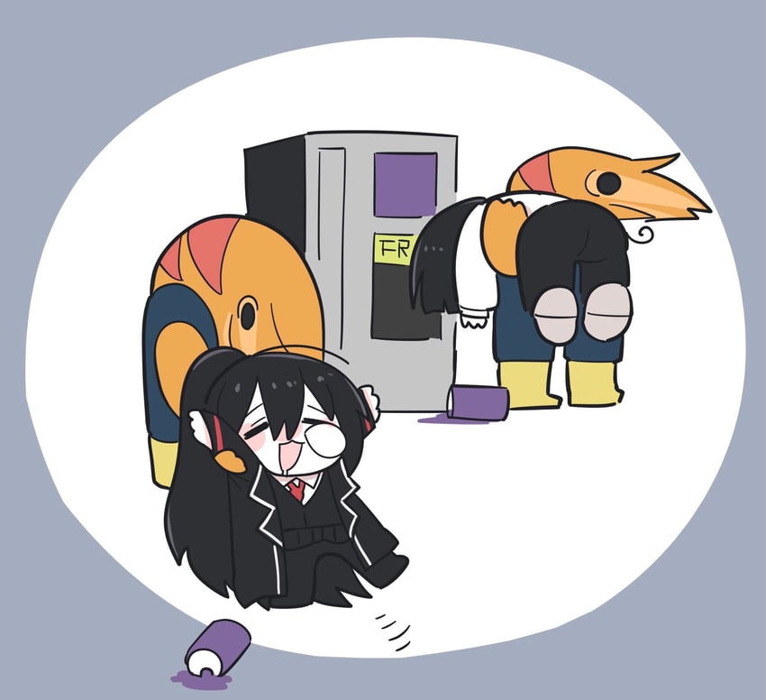 hong lu, ryoshu, and opened can of wellcheers (project moon and 1 more) drawn by kojocho05