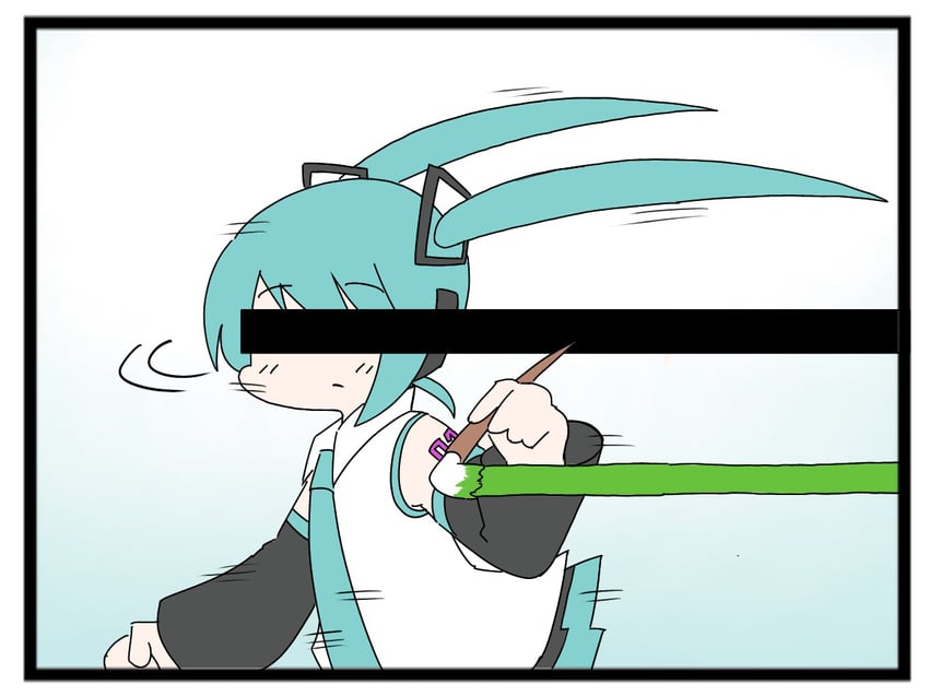 hatsune miku (vocaloid and 2 more) drawn by hokorima
