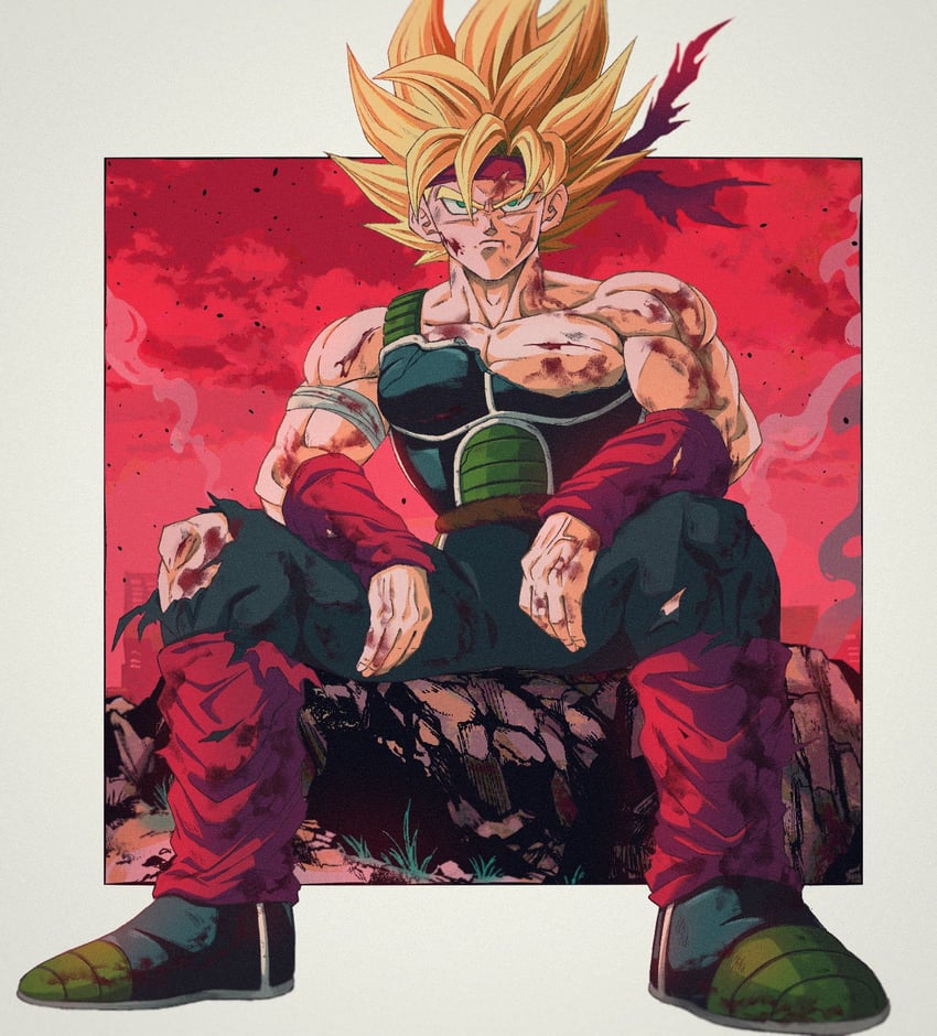 bardock (dragon ball and 1 more) drawn by bure_(fantasticyouth7)