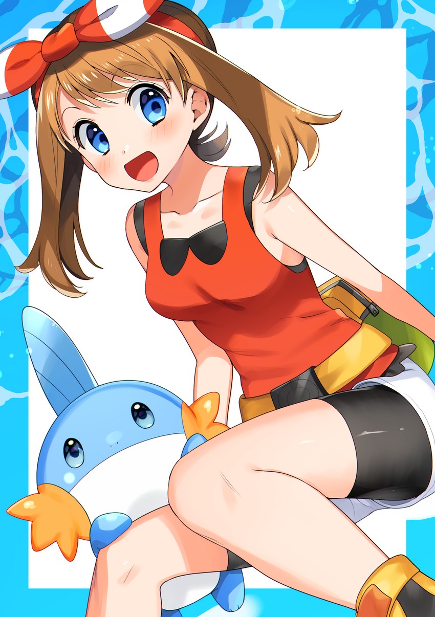 may and mudkip (pokemon and 1 more) drawn by yuihico