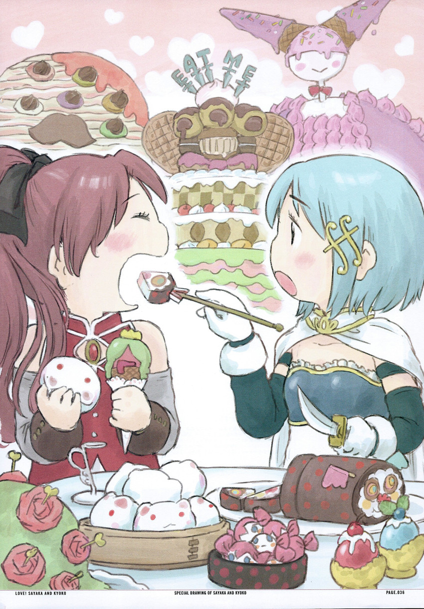 miki sayaka, sakura kyoko, kyubey, charlotte, oktavia von seckendorff, and 3 more (mahou shoujo madoka magica and 1 more)