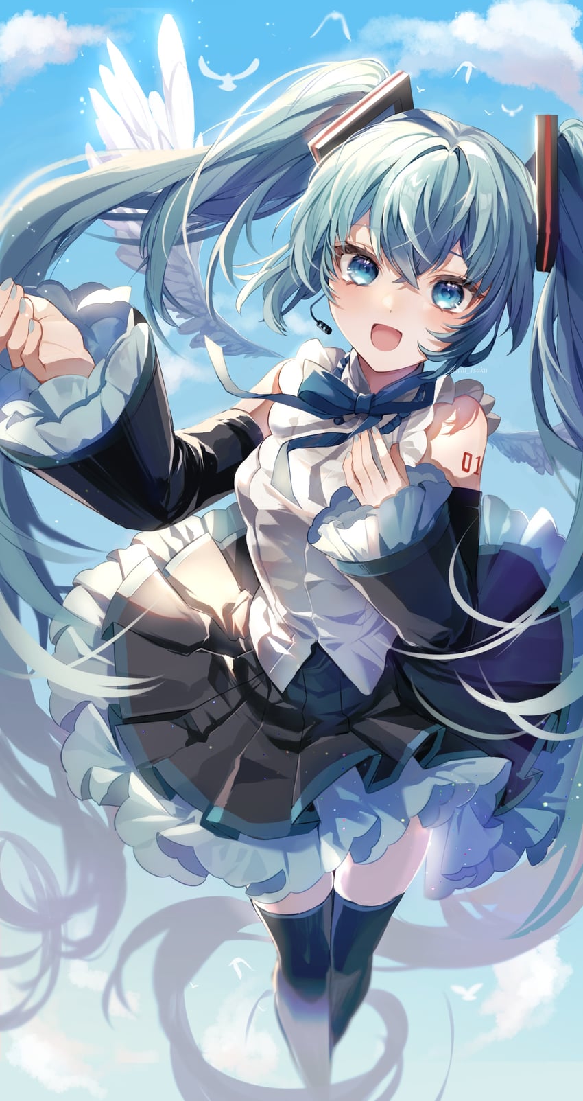 hatsune miku (vocaloid and 1 more) drawn by ichiyume_ichiyu