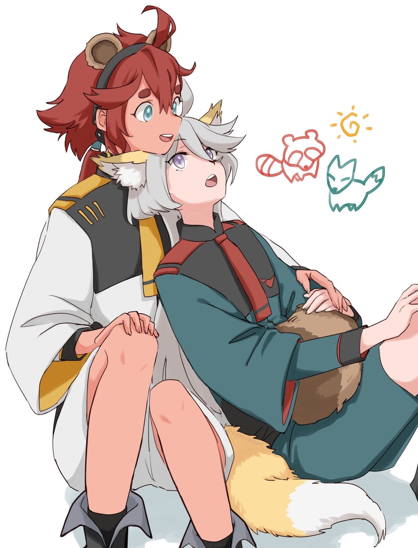 suletta mercury and miorine rembran (gundam and 1 more) drawn by jappo