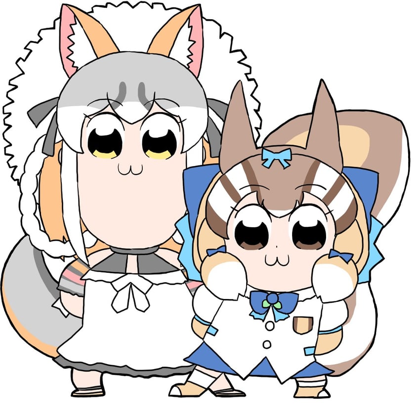 island fox and siberian chipmunk (kemono friends and 2 more) drawn by mukouyama_mu