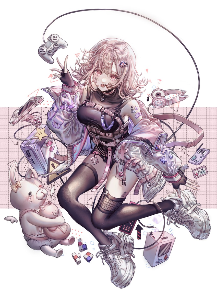 nanami chiaki and monomi (danganronpa and 3 more) drawn by ind_(121)