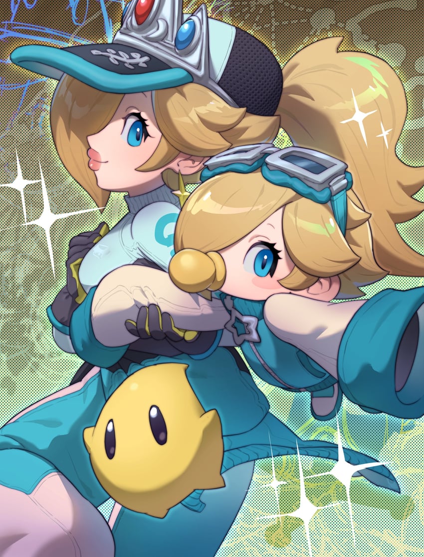 rosalina, luma, and baby rosalina (mario and 2 more) drawn by usa_go13