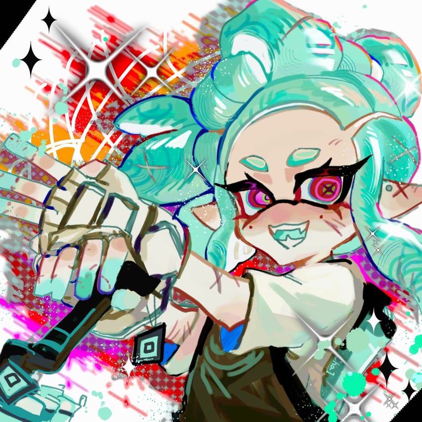 inkling player character and inkling girl (splatoon) drawn by gao_tongren_wanjiebufu