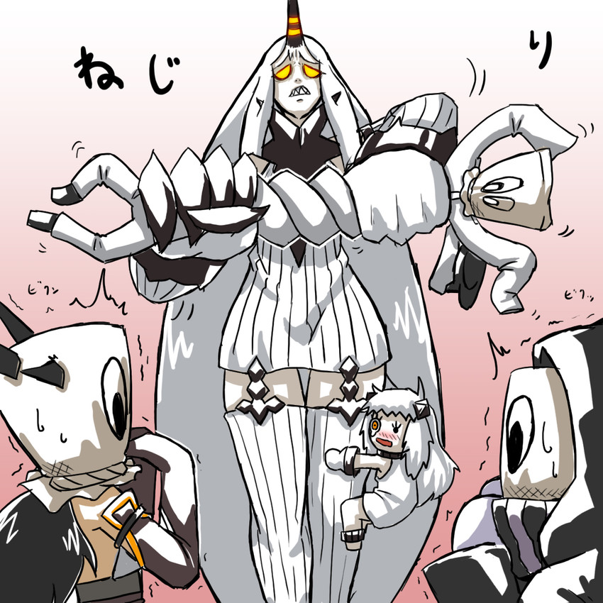 admiral, nagato, northern ocean princess, re-class battleship, seaport water oni, and 1 more (kantai collection and 1 more) drawn by o_imotarou