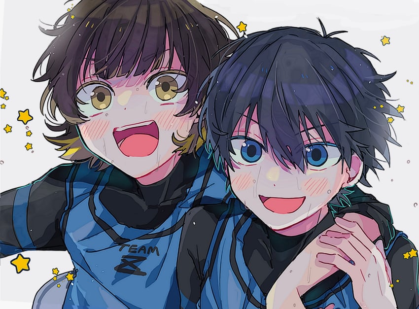 isagi yoichi and bachira meguru (blue lock) drawn by uta_(utamilk)