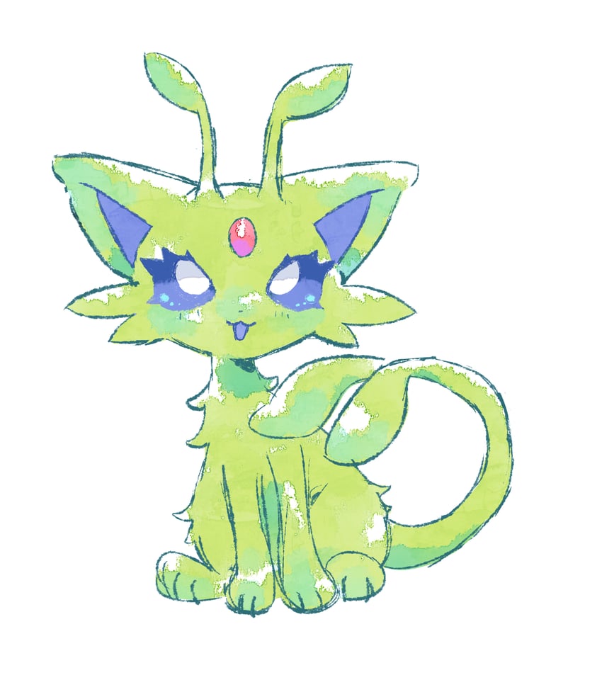 espeon, aisha, and alien aisha (pokemon and 1 more) drawn by miyeaow