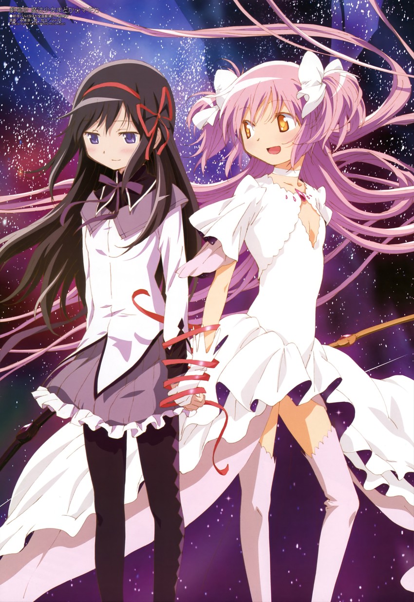 akemi homura, kaname madoka, and ultimate madoka (mahou shoujo madoka magica and 2 more) drawn by taniguchi_jun'ichirou