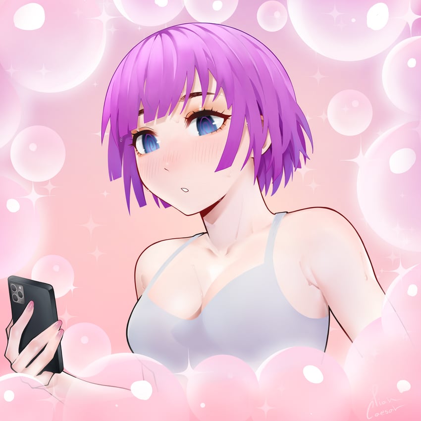 senjougahara hitagi (monogatari) drawn by piancaesar