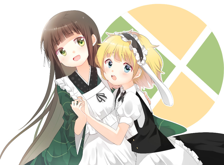 kirima syaro and ujimatsu chiya (gochuumon wa usagi desu ka?) drawn by mirin_(pixiv5240649)