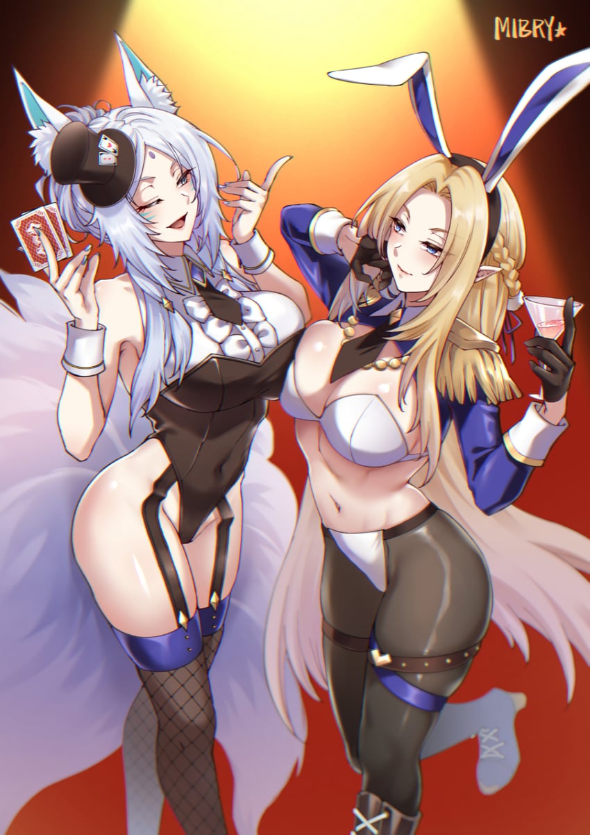alpha and yukime (kage no jitsuryokusha ni naritakute!) drawn by mibry_(phrysm)