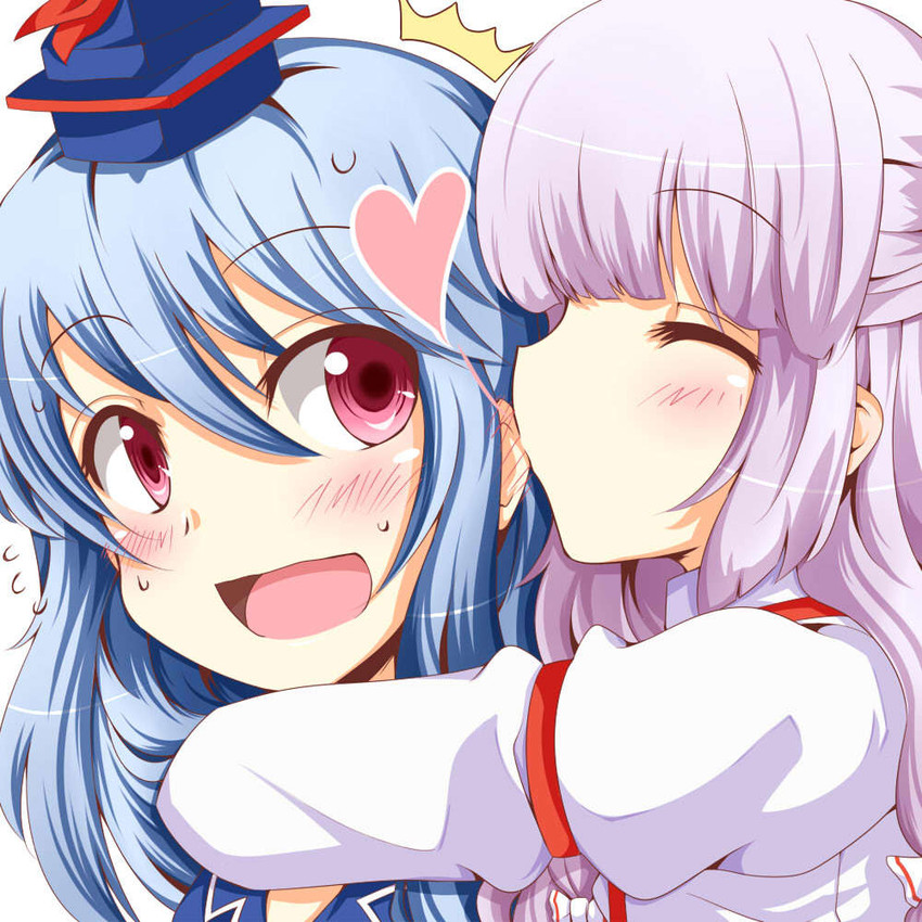 fujiwara no mokou and kamishirasawa keine (touhou) drawn by chata_maru_(irori_sabou)