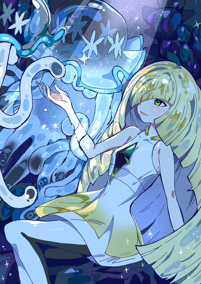 lusamine and nihilego (pokemon and 1 more) drawn by itomakirichan