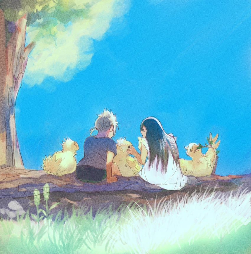 tifa lockhart and cloud strife (final fantasy and 2 more) drawn by tori_(labyrinth_fft)