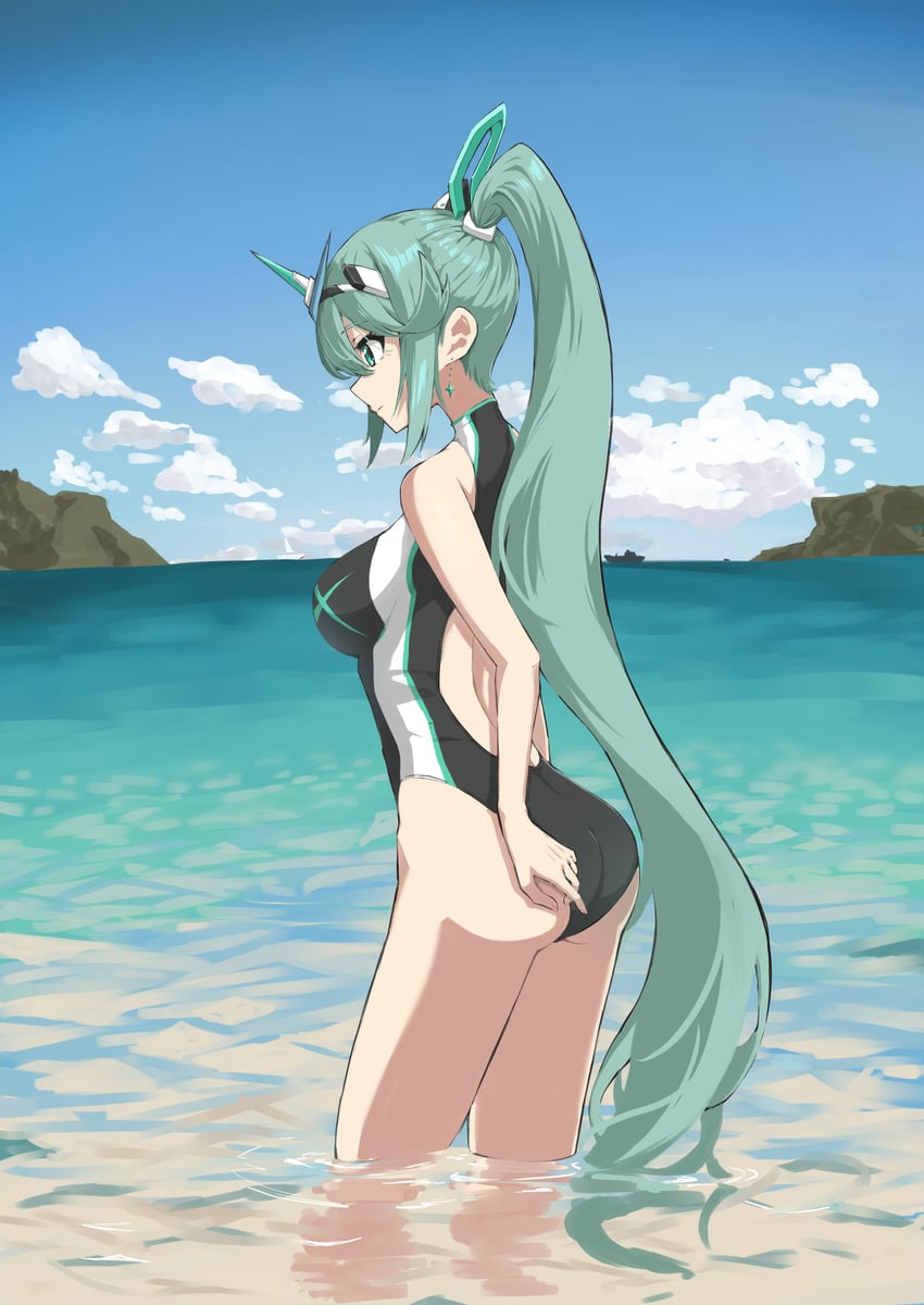 pneuma (xenoblade chronicles and 1 more) drawn by aotsuba