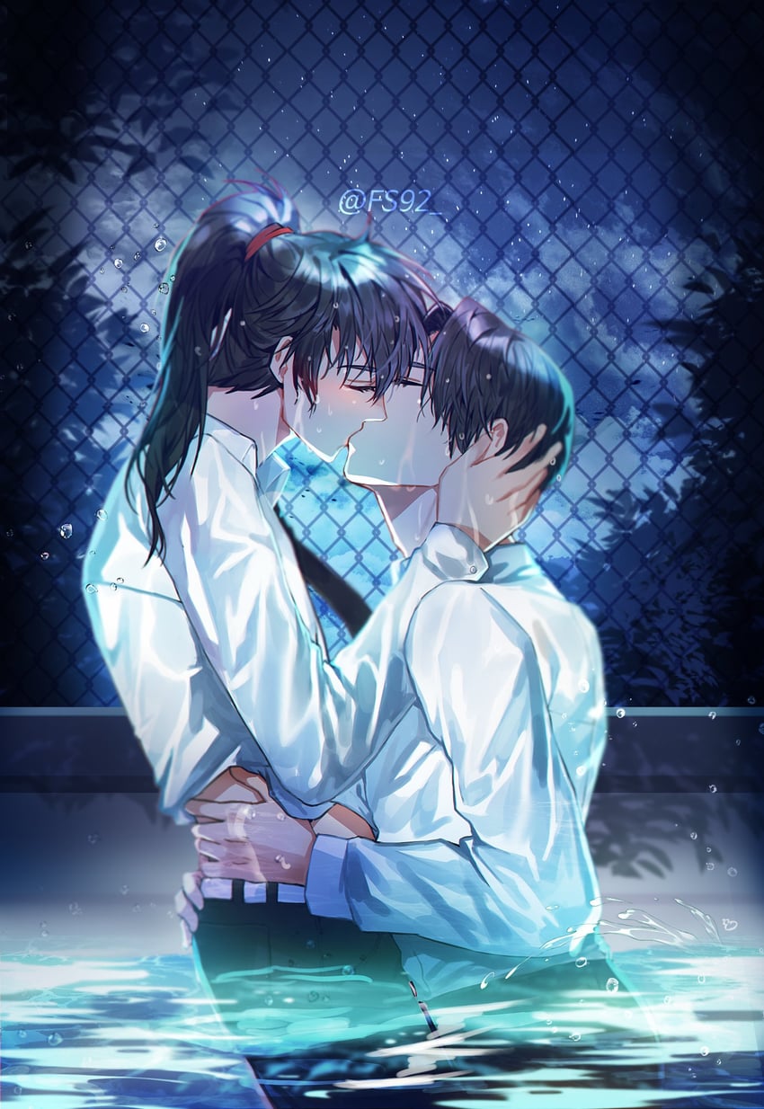 wei wuxian and lan wangji (modao zushi) drawn by jujeop