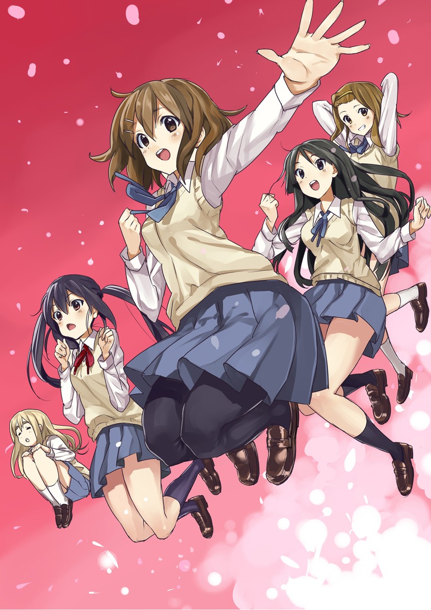 akiyama mio, nakano azusa, hirasawa yui, tainaka ritsu, and kotobuki tsumugi (k-on!) drawn by gaou_(umaiyo_puyoman)