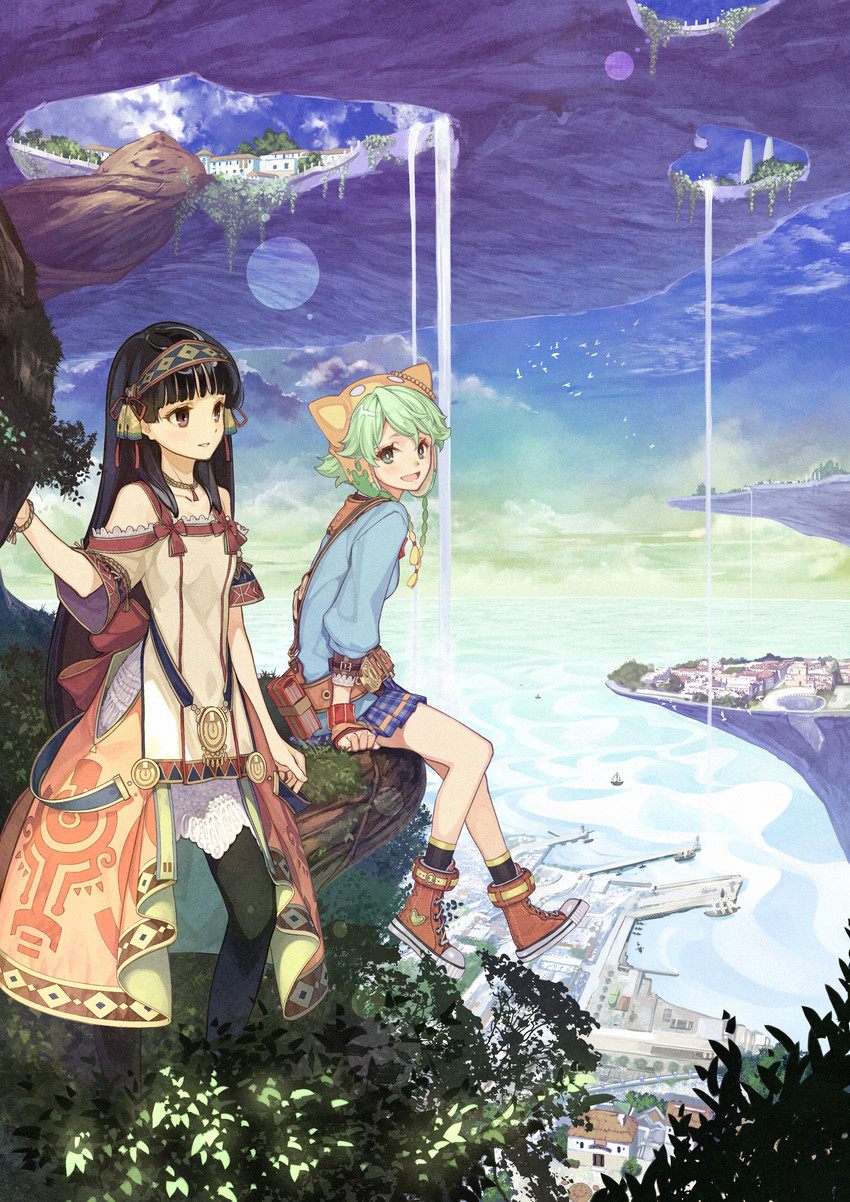 shallistera and shallotte elminus (atelier and 1 more) drawn by hidari_(left_side)