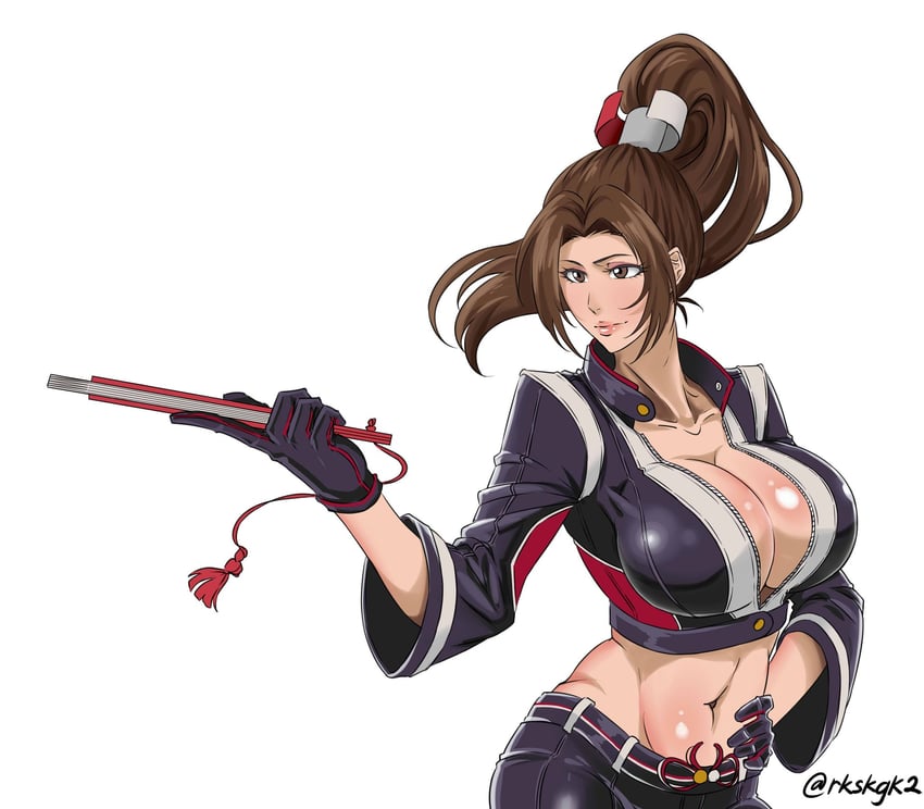 shiranui mai (fatal fury and 1 more) drawn by rakusakugk