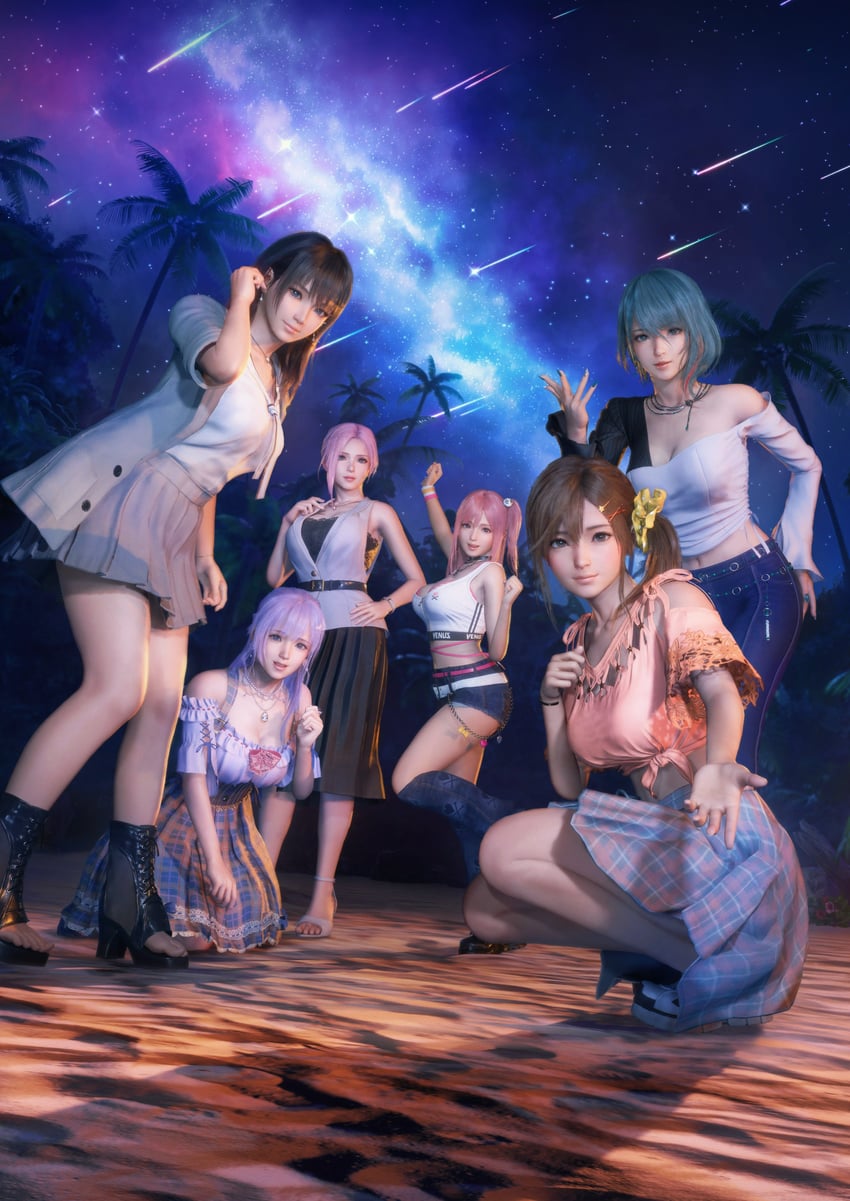 honoka, tamaki, misaki, nanami, fiona, and 1 more (dead or alive and 3 more)
