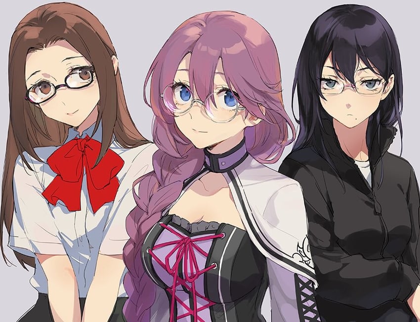 emma millstein, shimizu kiyoko, and fushimi chihiro (persona and 5 more) drawn by isa_(peien516)