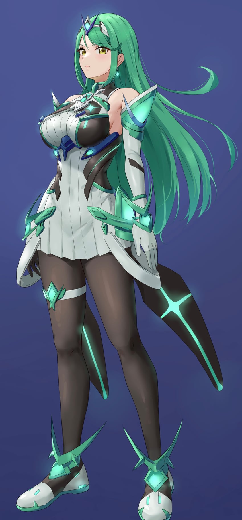 pneuma and mythra (xenoblade chronicles and 2 more) drawn by amayo_thranana