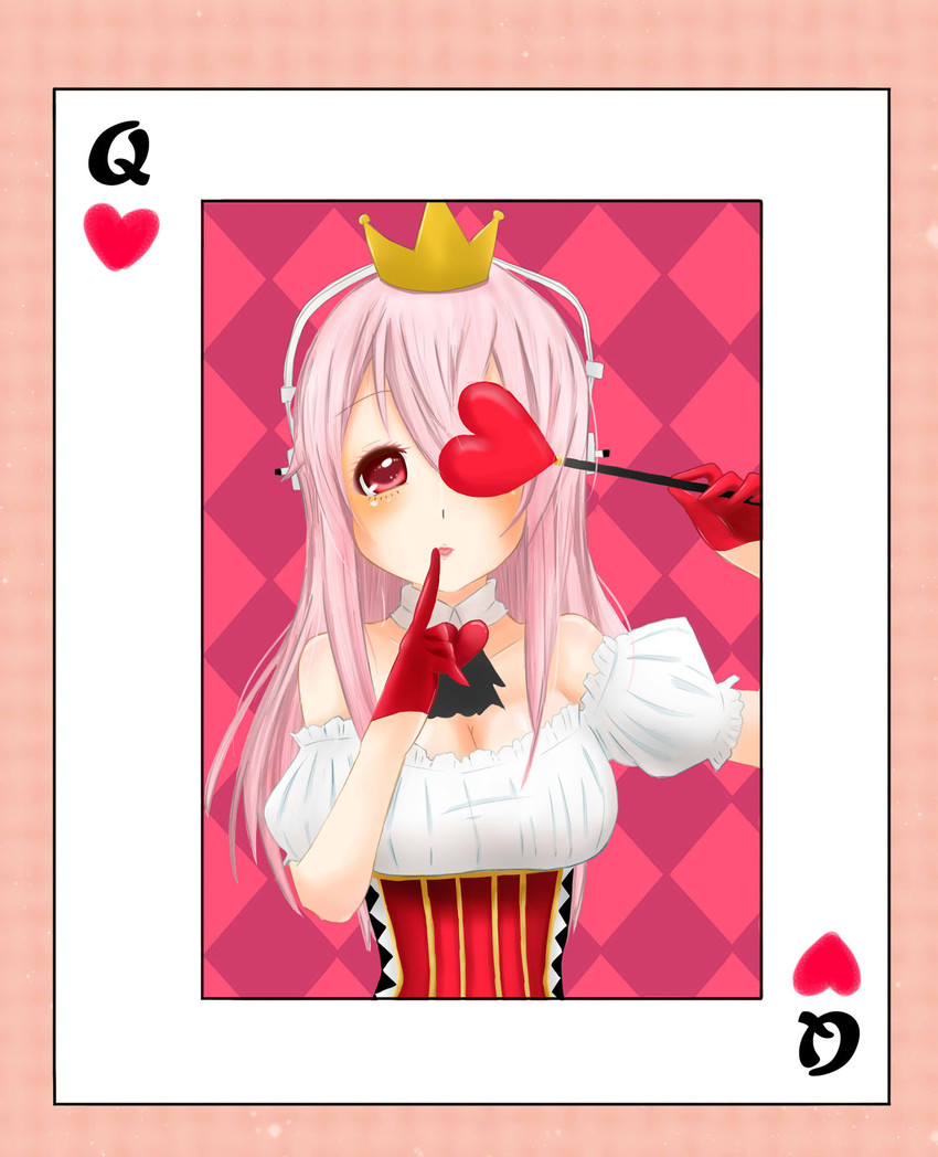 super sonico and queen of hearts (nitroplus and 1 more) drawn by aki_sakura