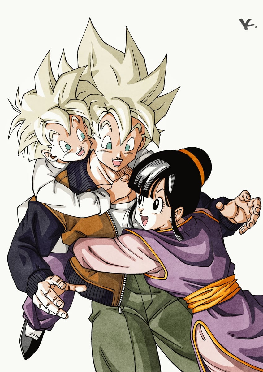 son goku, son gohan, and chi-chi (dragon ball and 1 more) drawn by kakeru_(dbskakeru)