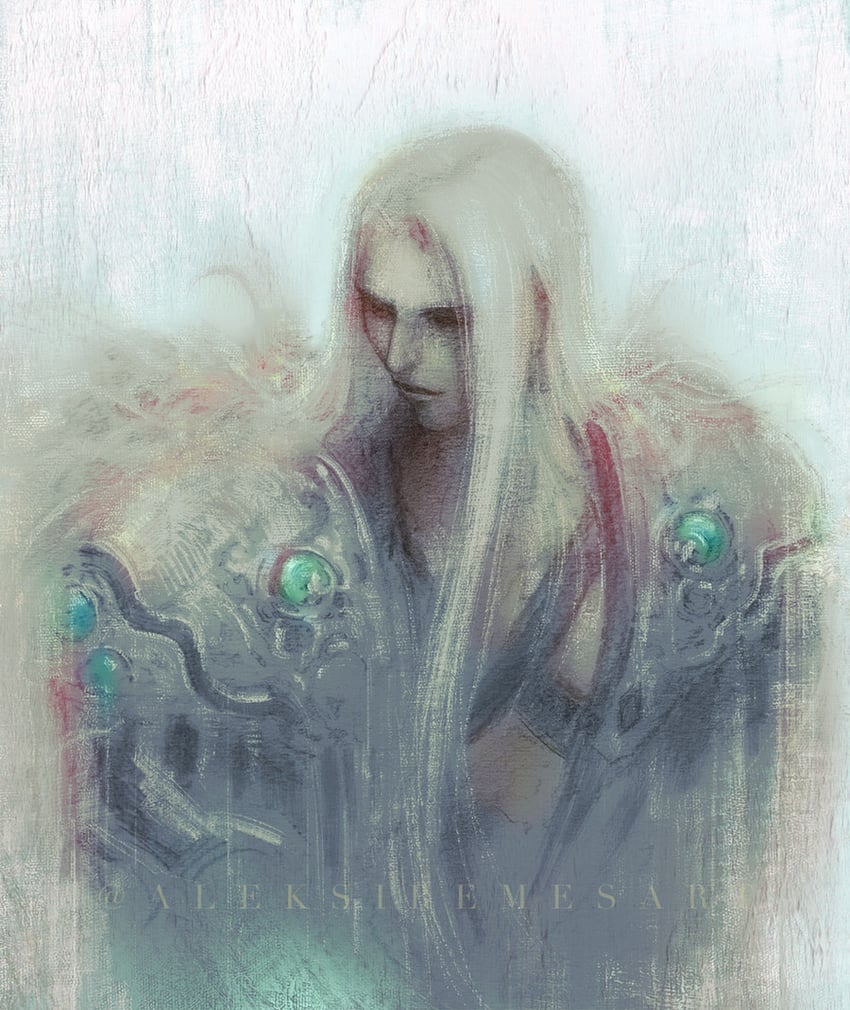 sephiroth (final fantasy and 1 more) drawn by aleksi_remes