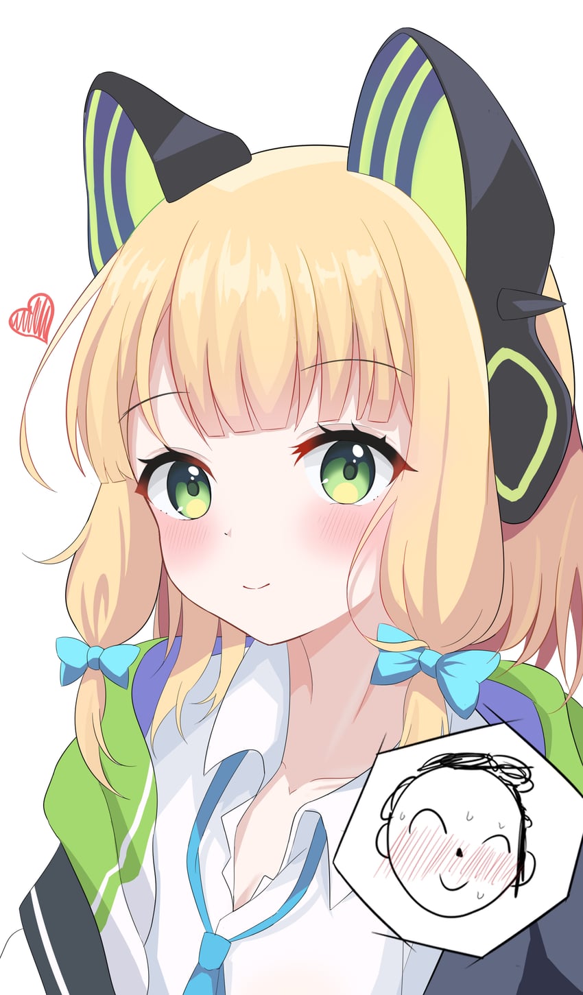 sensei, doodle sensei, and midori (blue archive) drawn by kawtorikomi