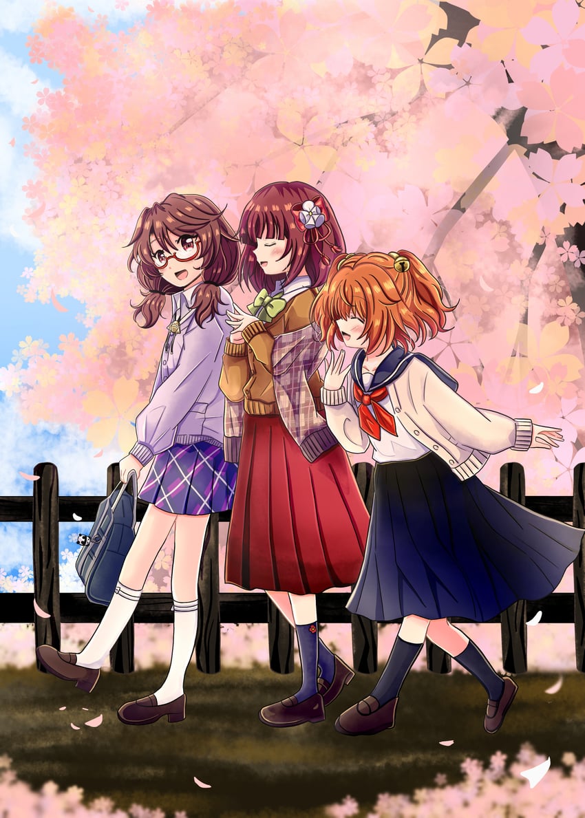 hieda no akyuu, motoori kosuzu, and usami sumireko (touhou and 1 more) drawn by kuronon