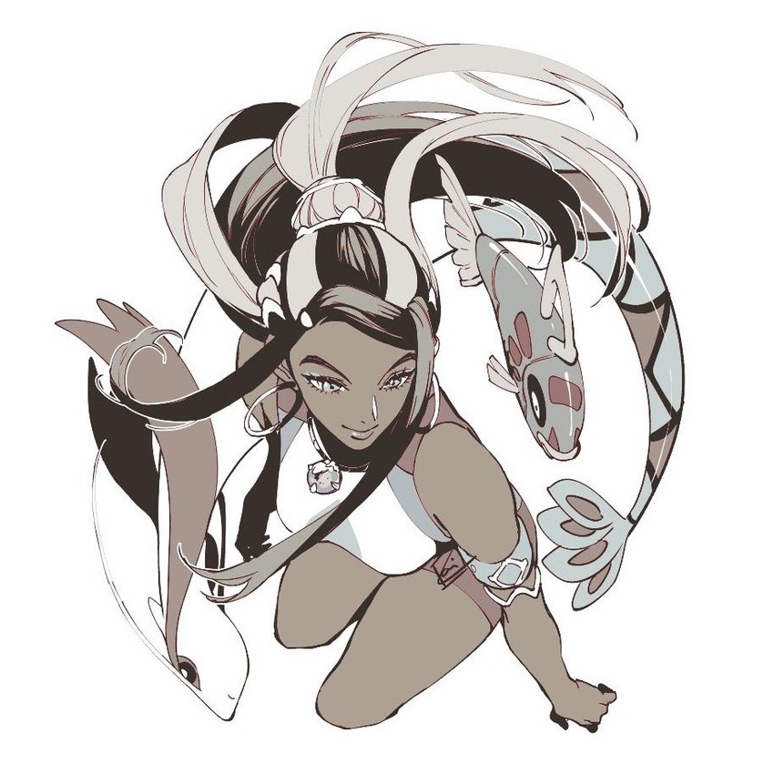 nessa, milotic, and feebas (pokemon and 1 more) drawn by krazehkai