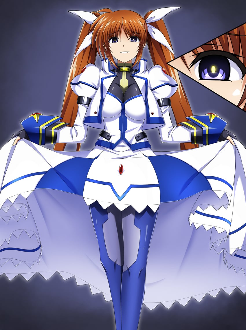 takamachi nanoha (lyrical nanoha and 1 more) drawn by oshimaru026