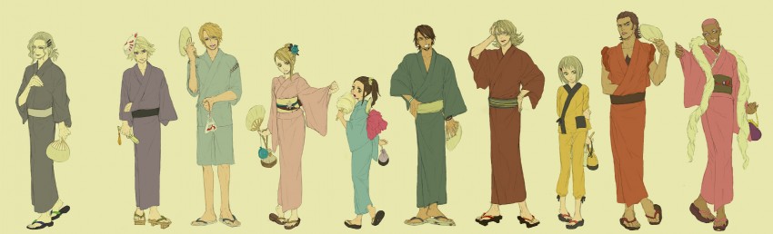 barnaby brooks jr., kaburagi t. kotetsu, ivan karelin, huang baoling, karina lyle, and 5 more (tiger & bunny) drawn by kuratoyotsuji