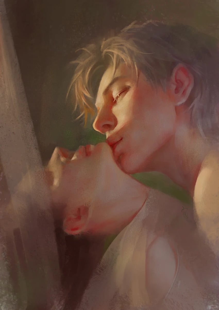 protagonist and sylus (love and deepspace) drawn by elusive_sadie