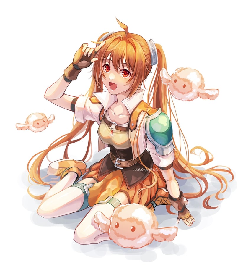 estelle bright and pom (eiyuu densetsu and 1 more) drawn by meowpie