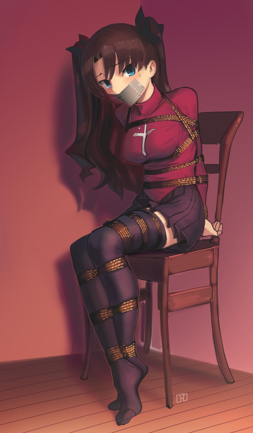 tohsaka rin (fate and 1 more) drawn by cad_(caddo)