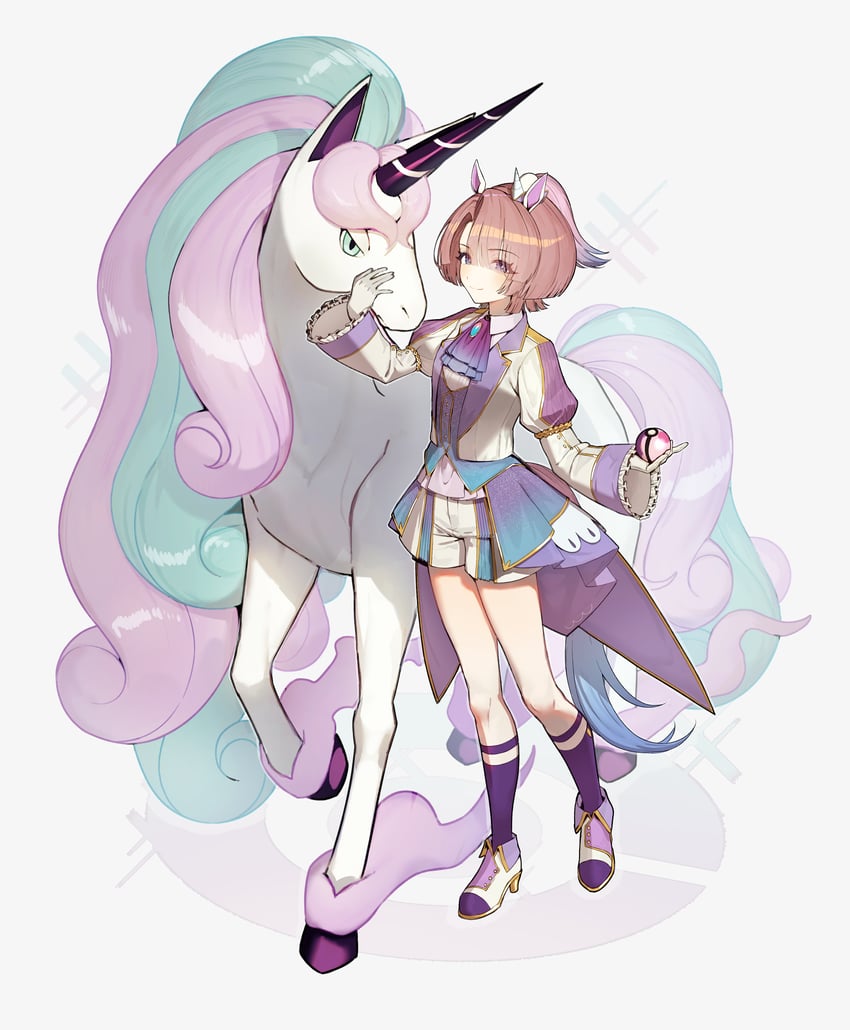 arimura mao and galarian rapidash (pokemon and 2 more) drawn by inoshishi969