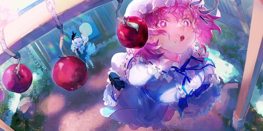 konpaku youmu and saigyouji yuyuko (touhou and 1 more) drawn by kibadori_rue
