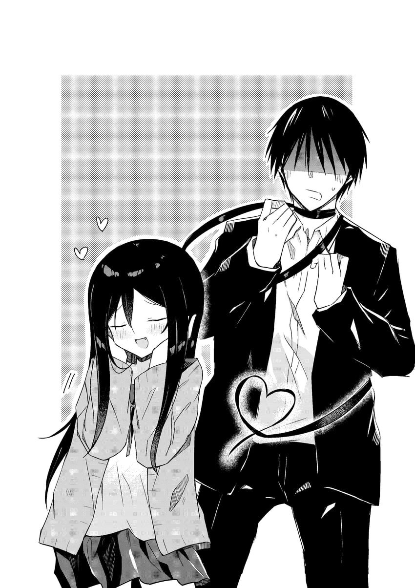 yuzukami chika and kirisaki souichi (zaako zako zako zako sensei) drawn by zeroyon_(yukkuri_remirya)