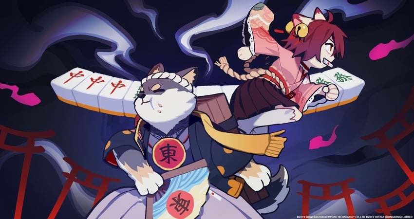 ichihime and wanjirou (mahjong soul) drawn by vento