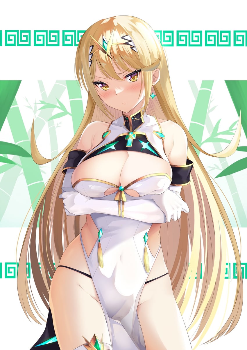 mythra (xenoblade chronicles and 1 more) drawn by daive
