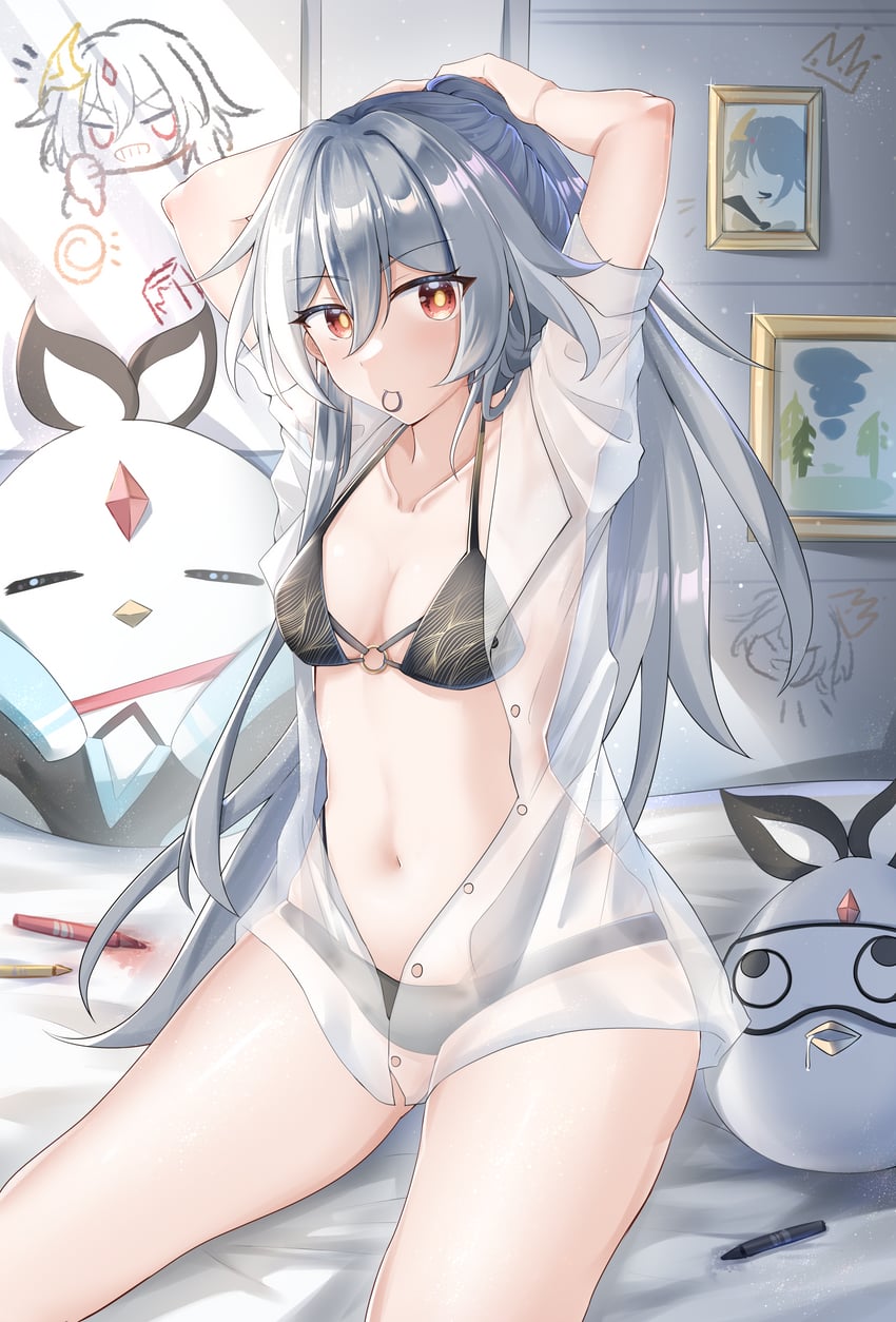 herrscher of sentience and jingwei (honkai and 1 more) drawn by yilisi