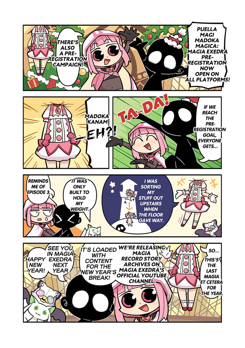 kaname madoka, tamaki iroha, a-q, namae, and nighthawk (mahou shoujo madoka magica and 2 more) drawn by papa_(shimeguru)